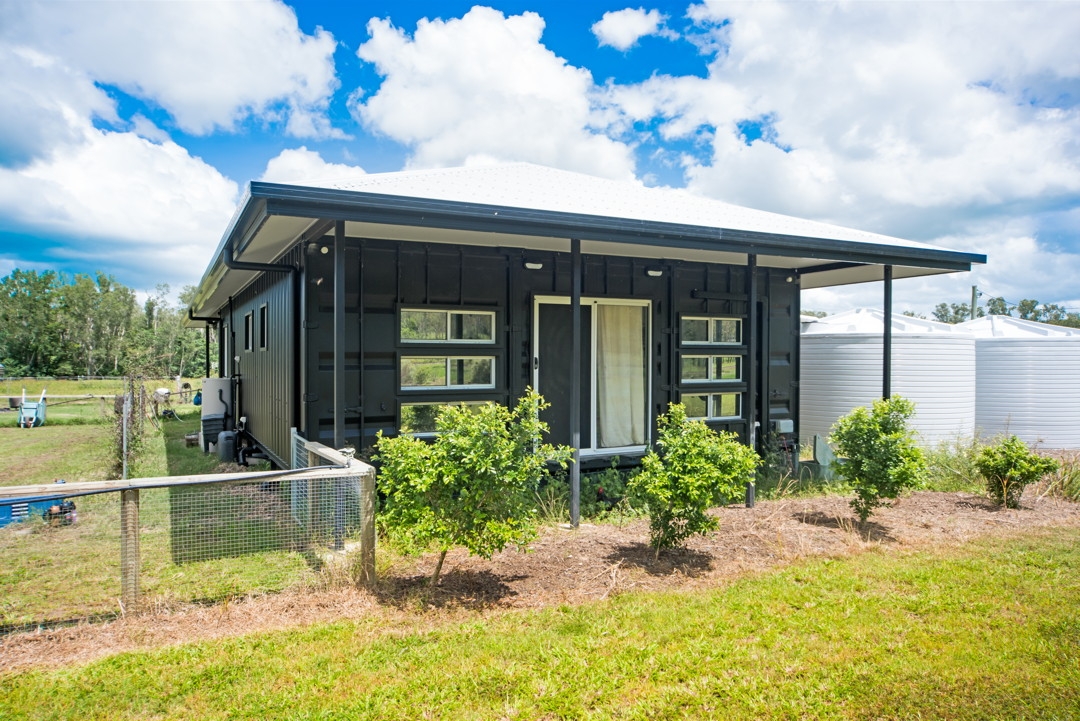 Proserpine container home exterior built from three 40ft shipping containers