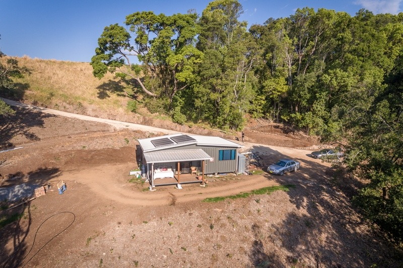Byron Granny Flat built from four 20ft shipping containers, with deck and solar