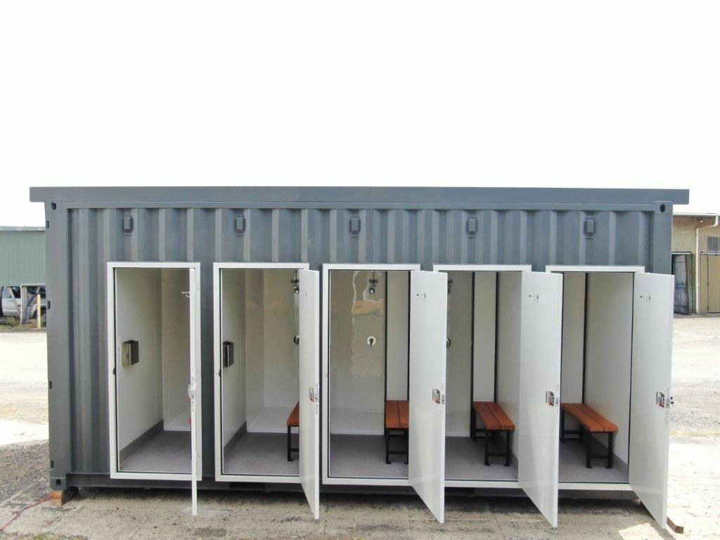 20ft container five shower ablution block exterior