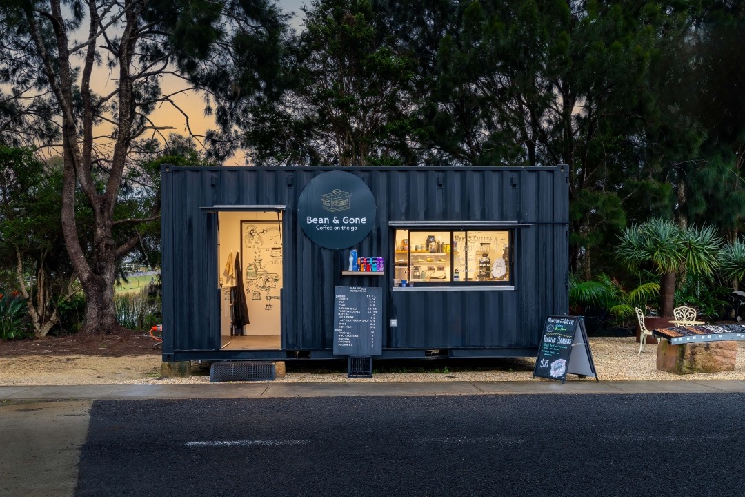 Bean & Gone container cafe exterior