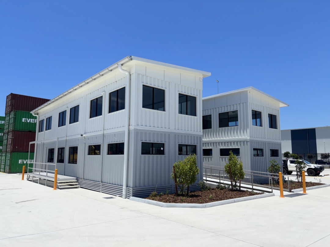 Port of Brisbane expansion — exterior of CBG container buildings on site