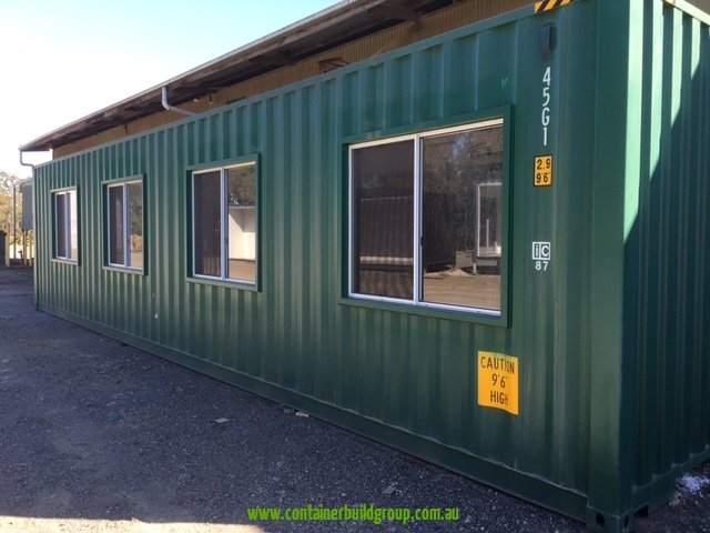 Remote mining cabin exterior example