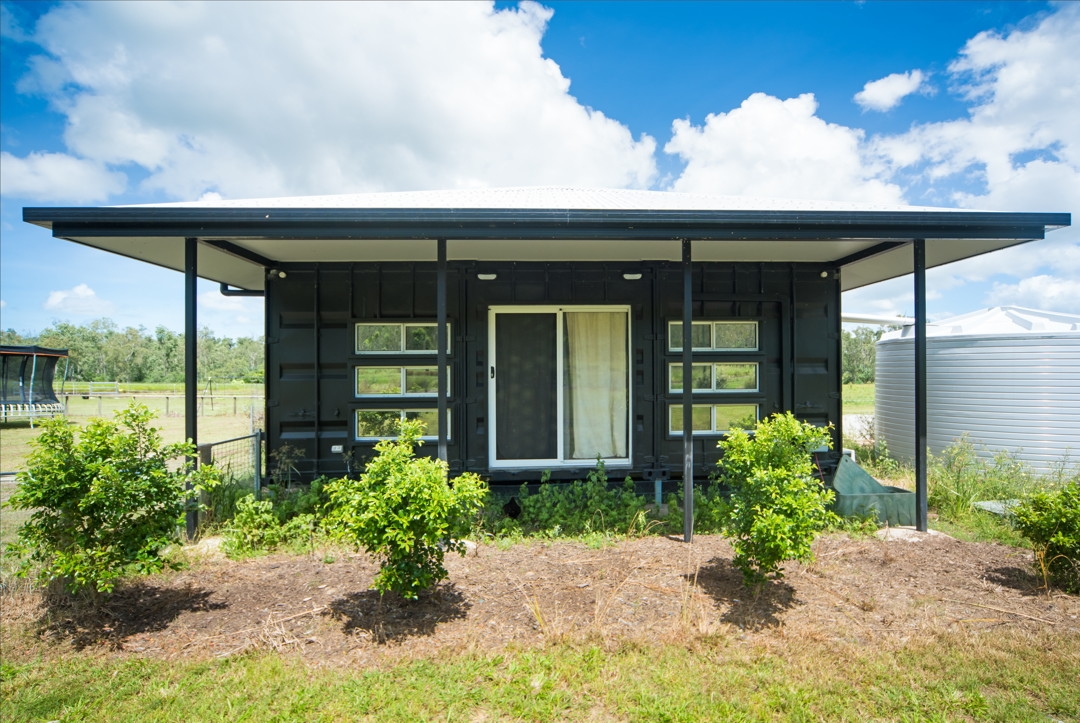 Front of the Proserpine 3x40ft shipping container home